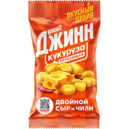 Хрустящая кукуруза «Джин» со вкусом  двойного сыра