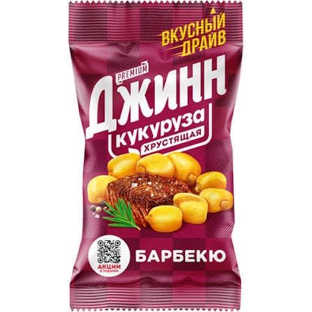 Хрустящая кукуруза «Джин» со вкусом барбекю